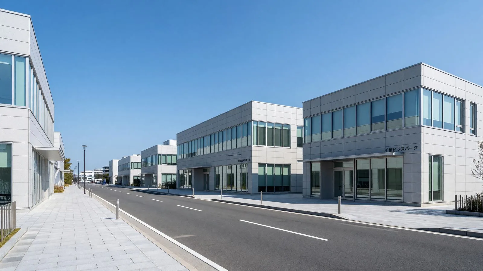 千葉市中央区のオフィス街の風景